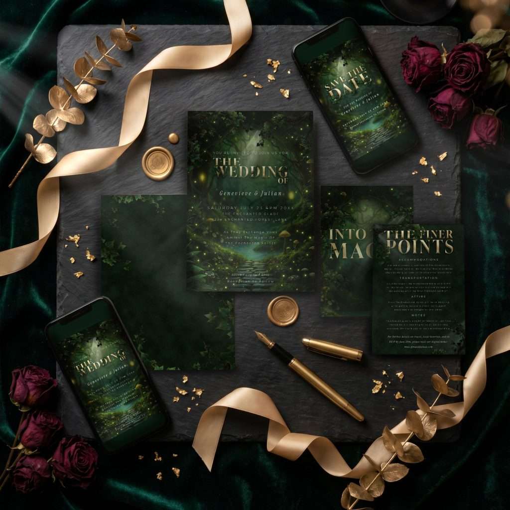 The Grand Wedding Suite: Enchanted Forest | 27-Piece Wedding Stationery Suite