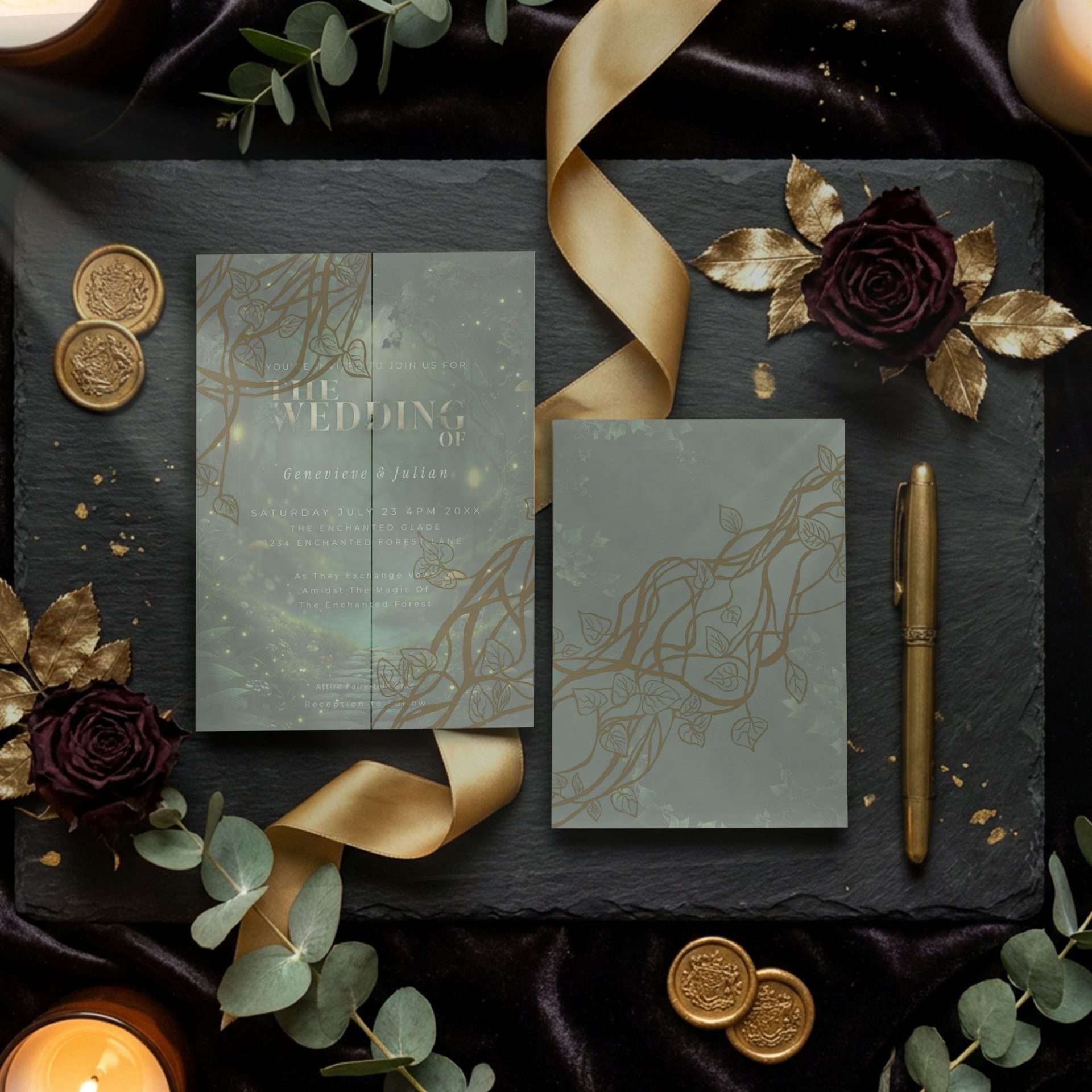 Enchanted Forest Wedding Invitation, Enchanted Forest