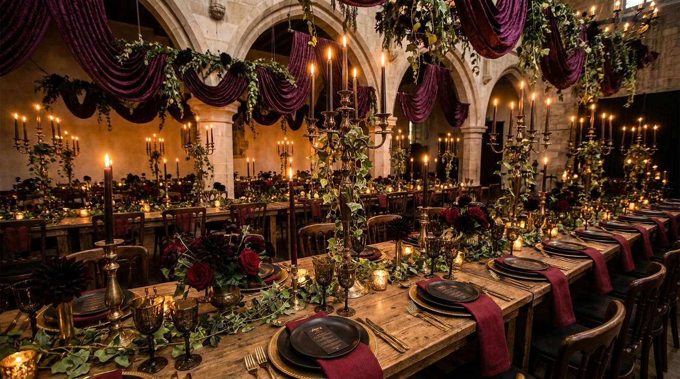 Moody Maximalist Wedding: Curated Abundance in Dark Tones