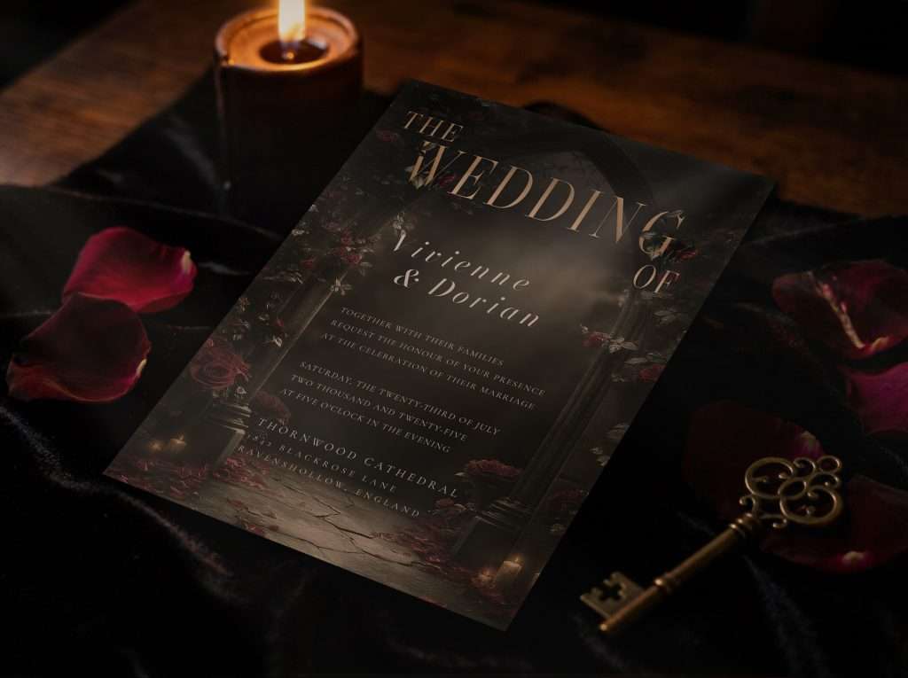 Dark Romance Wedding Invitation