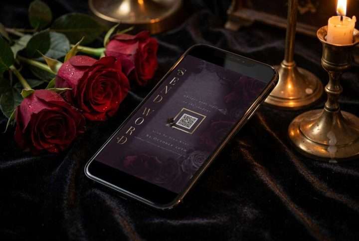 Dark Romance Digital RSVP Send Word, Dark Romance