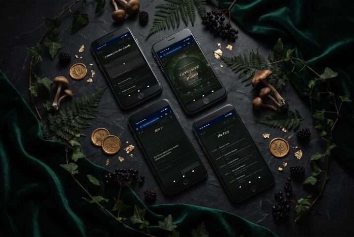 Enchanted Forest Digital Basic Suite: Four Phone Website Sections, Enchanted Forest