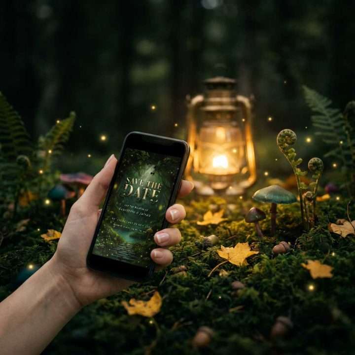 Enchanted Forest Mobile Save The Date, Enchanted Forest