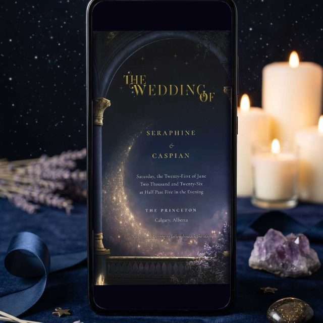 Mobile Wedding Invitation, mockup