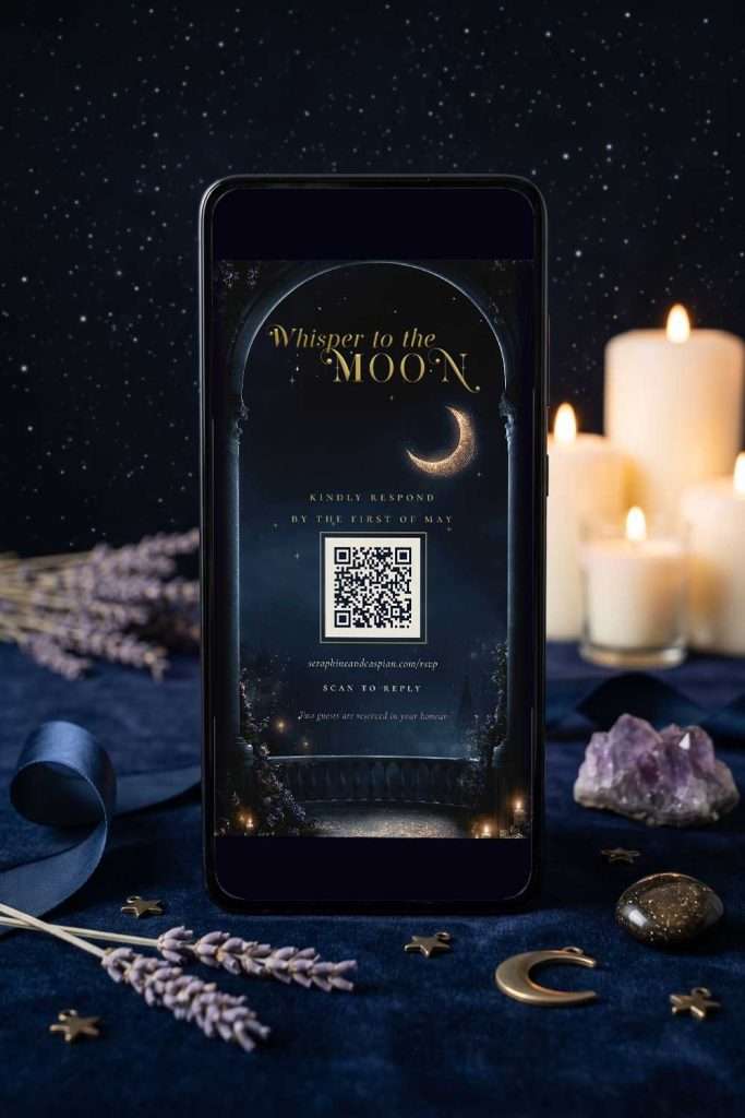 Mobile RSVP with QR Code, mockup
