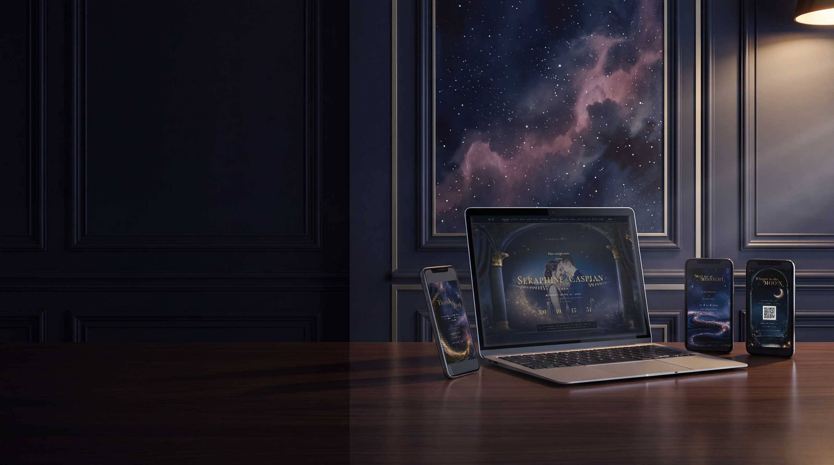 Midnight Celestial Digital Deluxe suite, mobile mockup