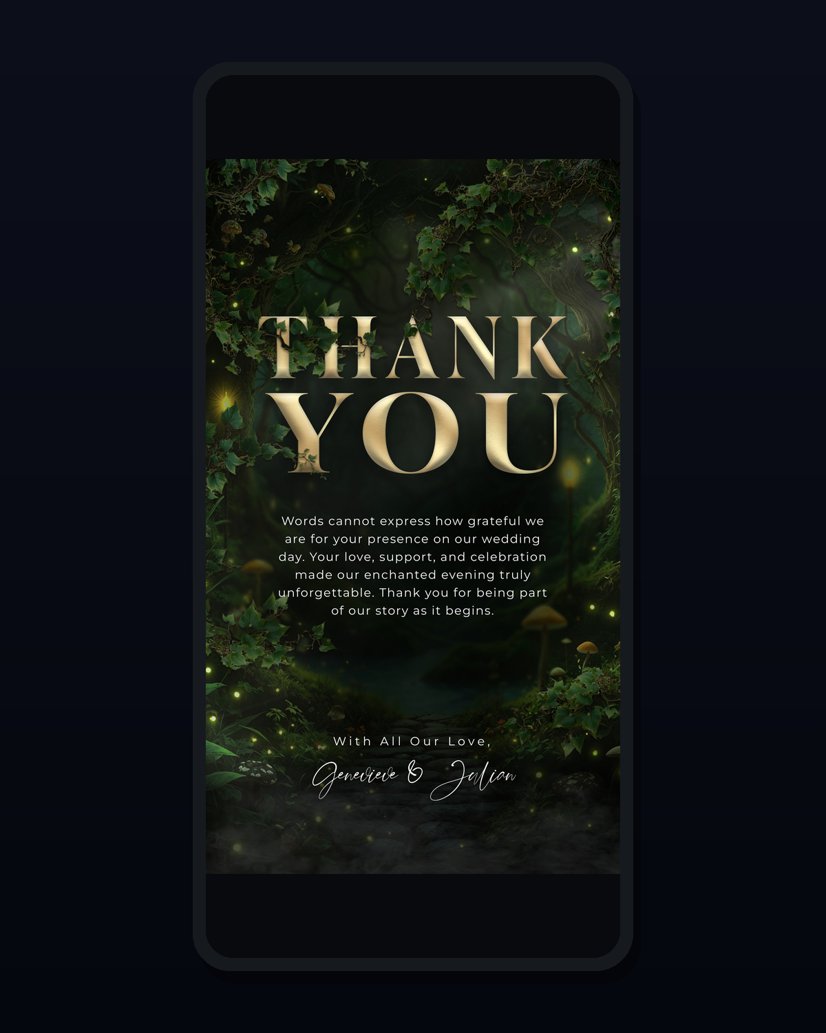 Gws Digital Thank You Card, Enchanted Forest