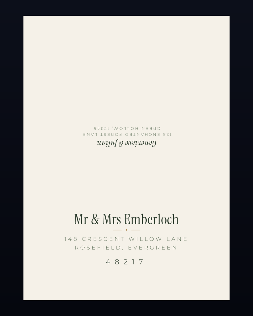 Envelope Addressing (mockup)