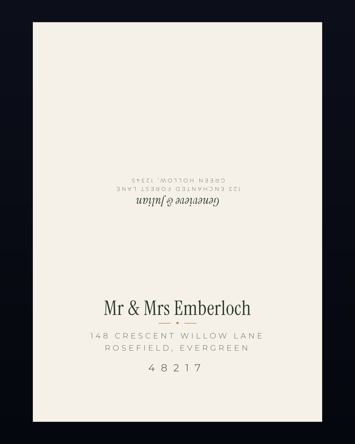 Gws Envelope Addressing, Enchanted Forest