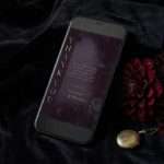 Dark Romance Mobile Thank You Card