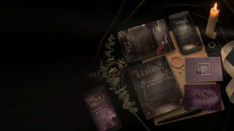 Dark and Gothic Wedding Invitation Wording: Ideas and Etiquette