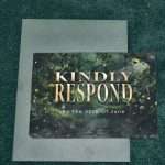Enchanted Forest RSVP card reading Kindly Respond, from the Essentials Suite