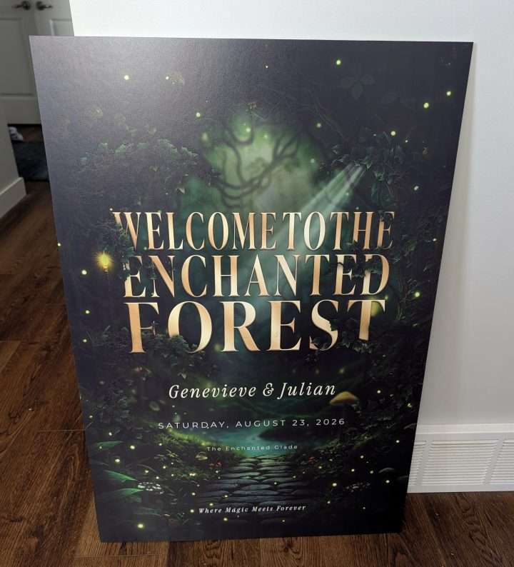 Enchanted Forest Welcome Sign, Real Photo, Enchanted Forest