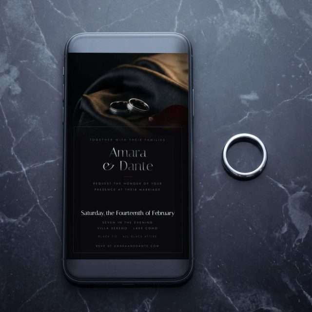 Mobile Wedding Invitation, mockup