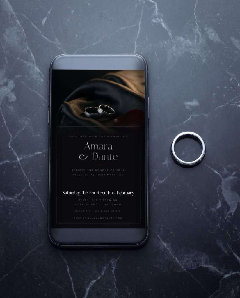 Mobile Invitation: mockup