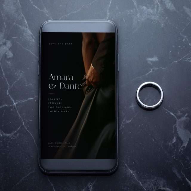 Mobile Save the Date, mockup