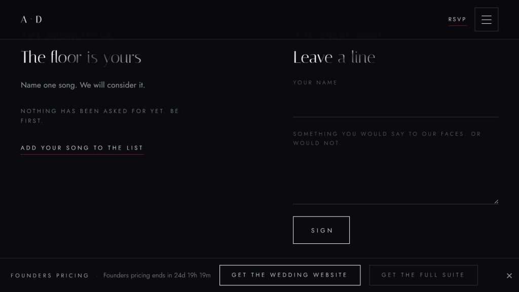 Song request section showing requested tracks and vote counts